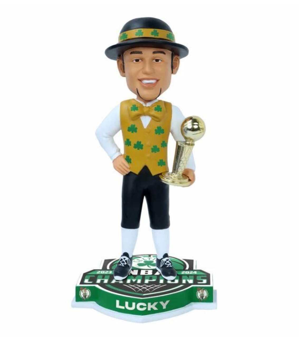Lucky Boston Celtics Mascot 2024 NBA Champs Bobblehead by FOCO